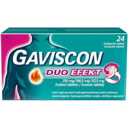 Gaviscon Duo Effect comprimate masticabile 24 buc