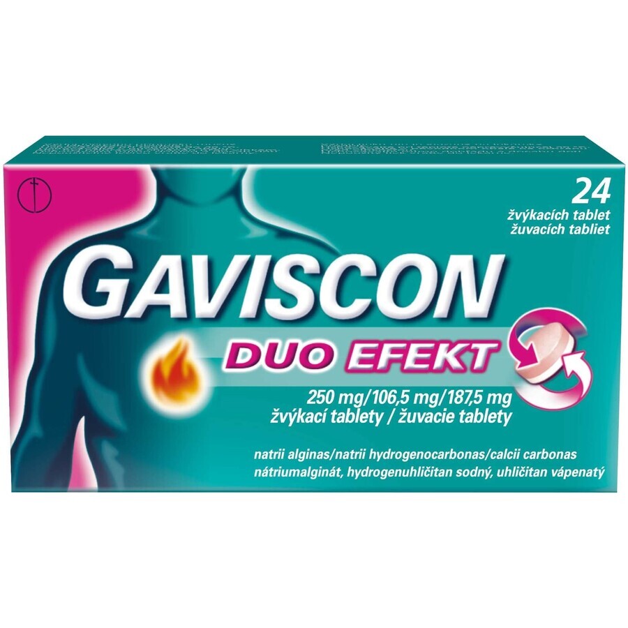 Gaviscon Duo Effect comprimate masticabile 24 buc