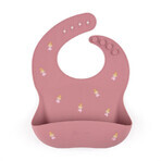 Petite&Mars Bavette en silicone Take&Match Rose Princesses 6m+