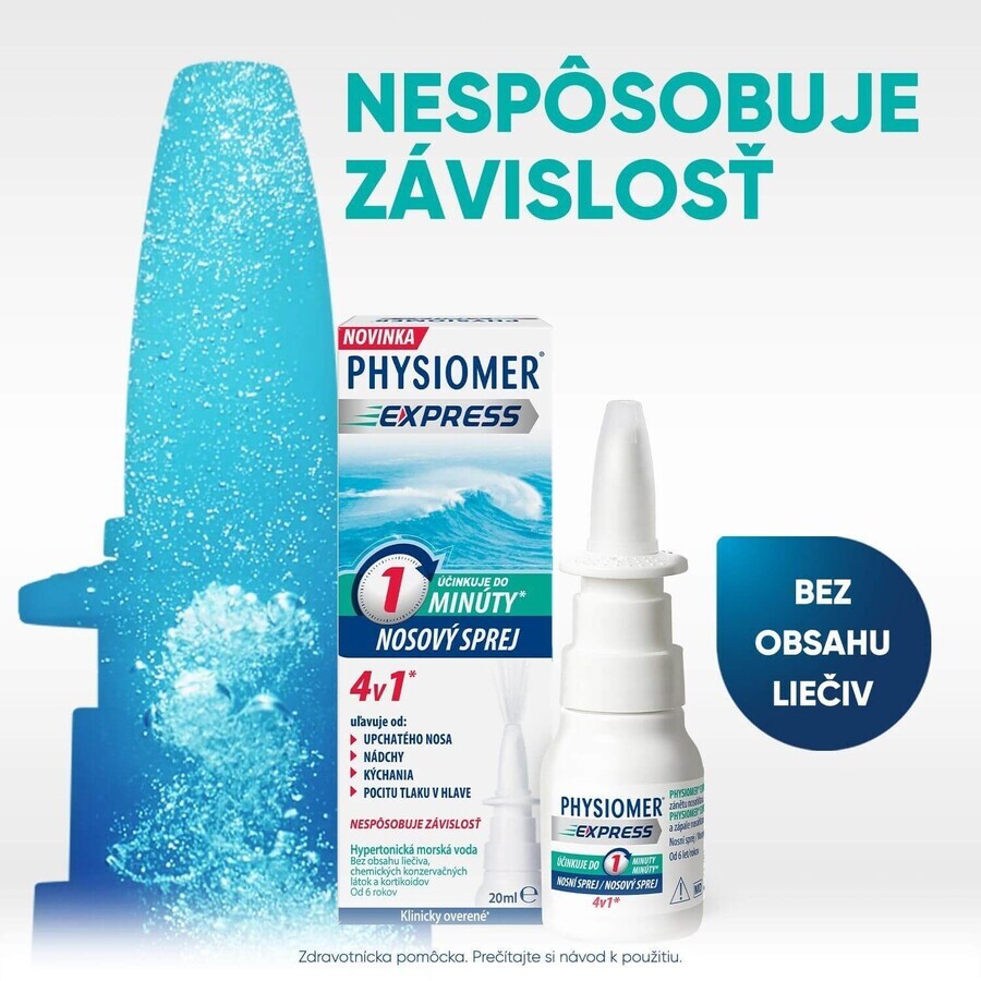 Physiomer Express hypertonic nasal spray 20 ml