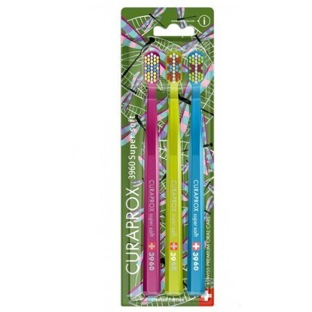 Curaprox Spazzolino extra morbido 3960 Super Soft Dragon Fly 3 pezzi