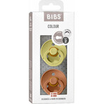 BIBS Colour succhietti in gomma naturale BIBS Colour, misura 2, ferro/blu bambino 2 pz.