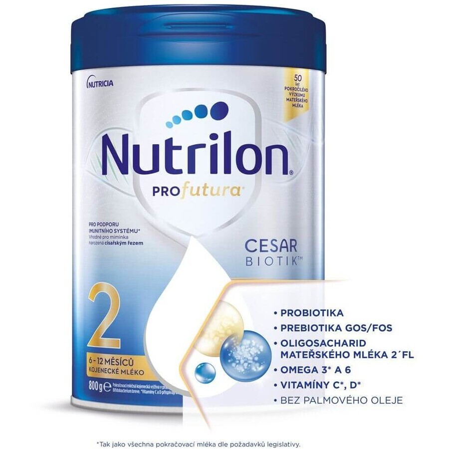 Nutrilon Profutura® Cesarbiotik™ 2 infant milk from the UK. 6 months 4 x 800 g