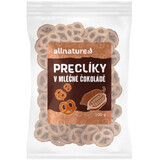 Allnature Milk chocolate covered pretzels 100 g