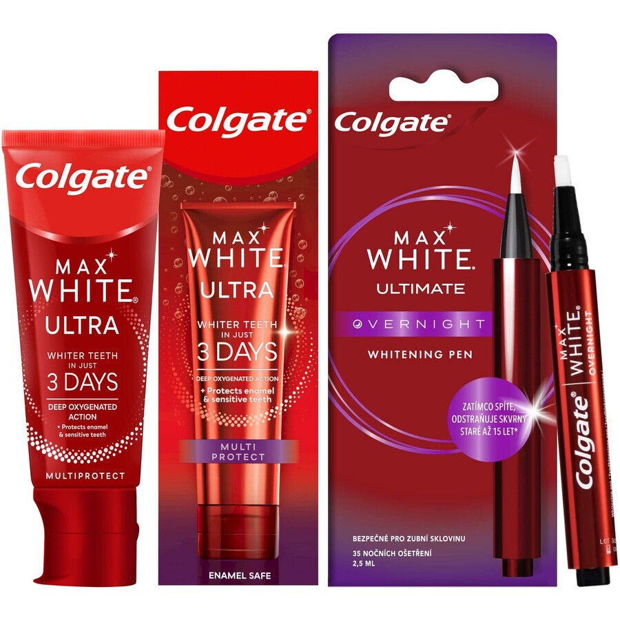 Colgate Overnight pen + pastă de dinți Ultra Complete