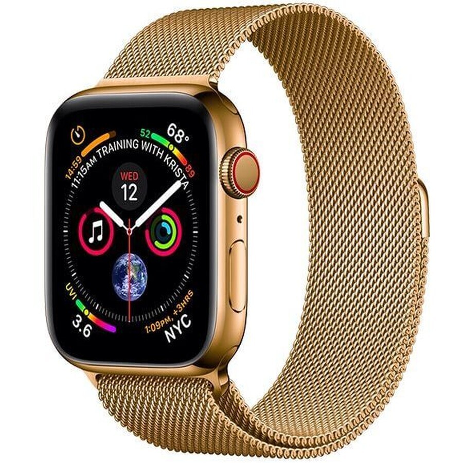 Bracelet magnétique en acier Coteetci pour Apple Watch 42/44mm or