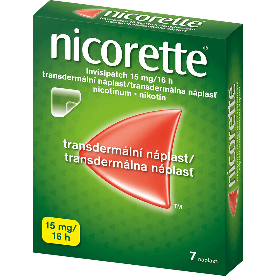 Nicorette invisipatch 15 mg/16 h plasture transdermic 7 buc