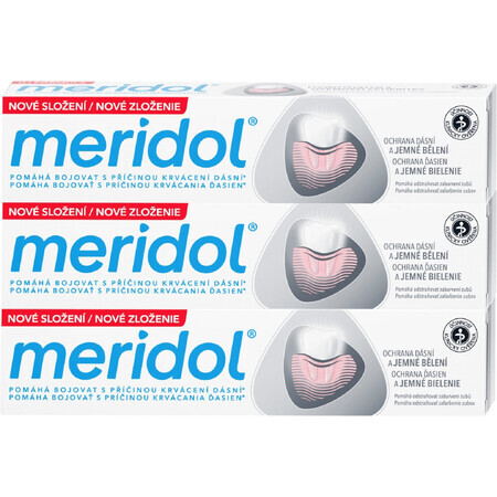 Pastă de dinți Meridol Gum Protection & Gentle White 3 x 75 ml