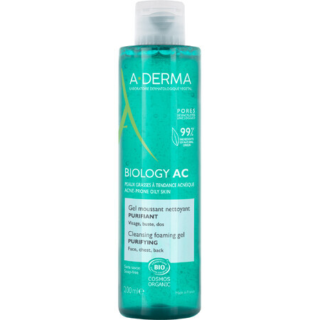 A-Derma gel limpiador espumoso para pieles con tendencia acneica 200 ml