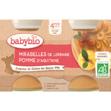 Babybio snack con fruta mirabel y manzana 2 x 130 g