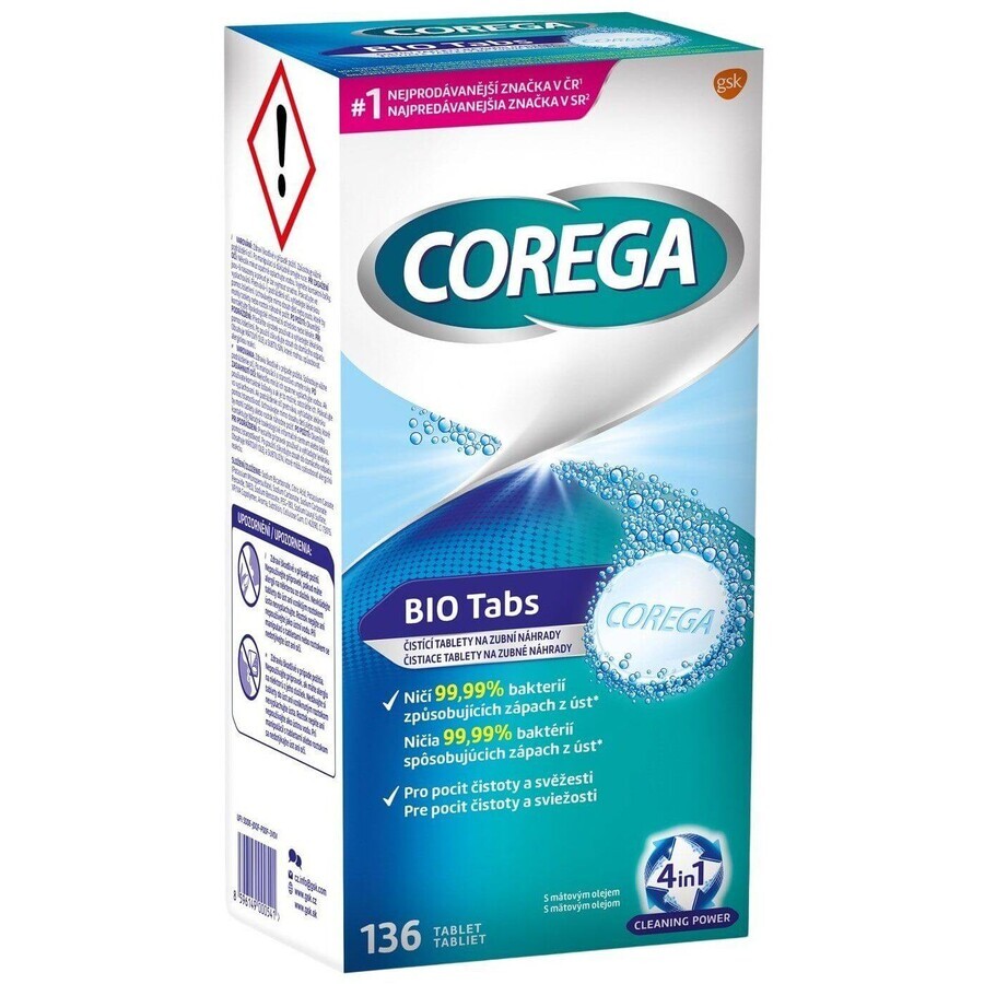 Corega Bio Tabs Prothesenreinigungstabletten 136 Stück