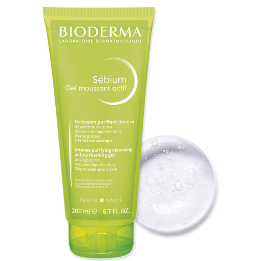 Bioderma Sébium Gel moussant actif Gel detergente per pelli grasse e acneiche 200 ml