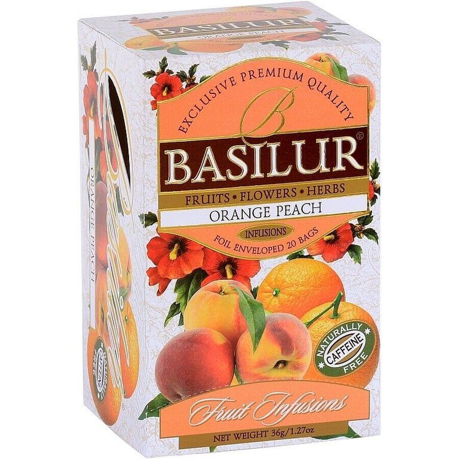 Basilur Fruit Sinaasappel Perzik Thee 20 x 1.8 g