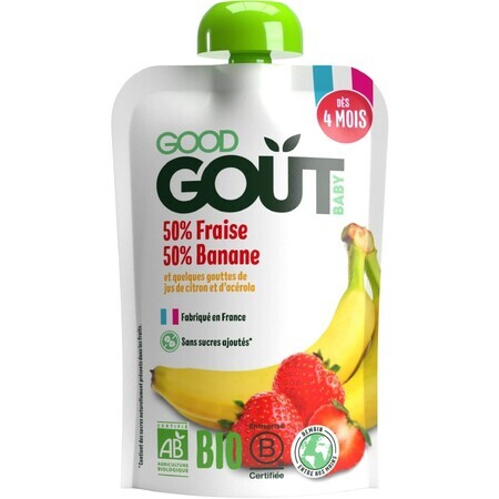 Good Goût Fraises bio avec banane 120 g