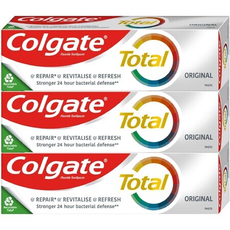 Pasta de dinți Colgate Total Original 3 x 75 ml