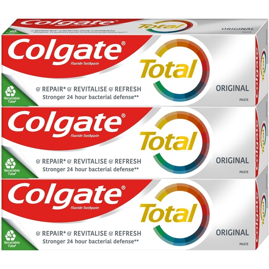 Pasta de dinți Colgate Total Original 3 x 75 ml