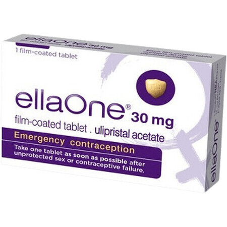 EllaOne în termen de 120 de ore 1 comprimat acoperit 30 mg