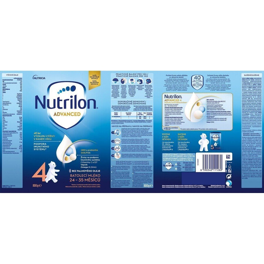 Nutrilon 4 leche infantil en polvo 6 x 800 g