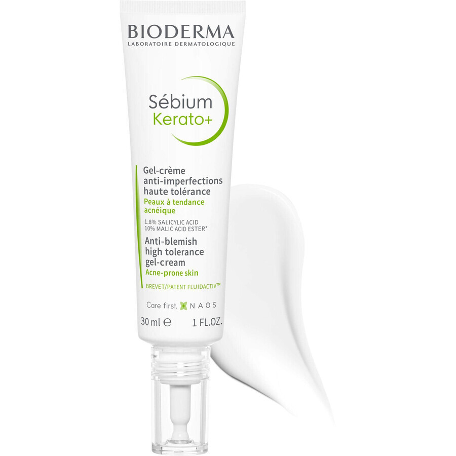 Bioderma Sébium Kerato+ gel-cremă pentru acnee cu toleranță ridicată 30 ml