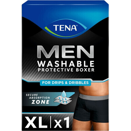 Tena Calzoncillos bóxer lavables para hombre calzoncillos bóxer negros para incontinencia XL