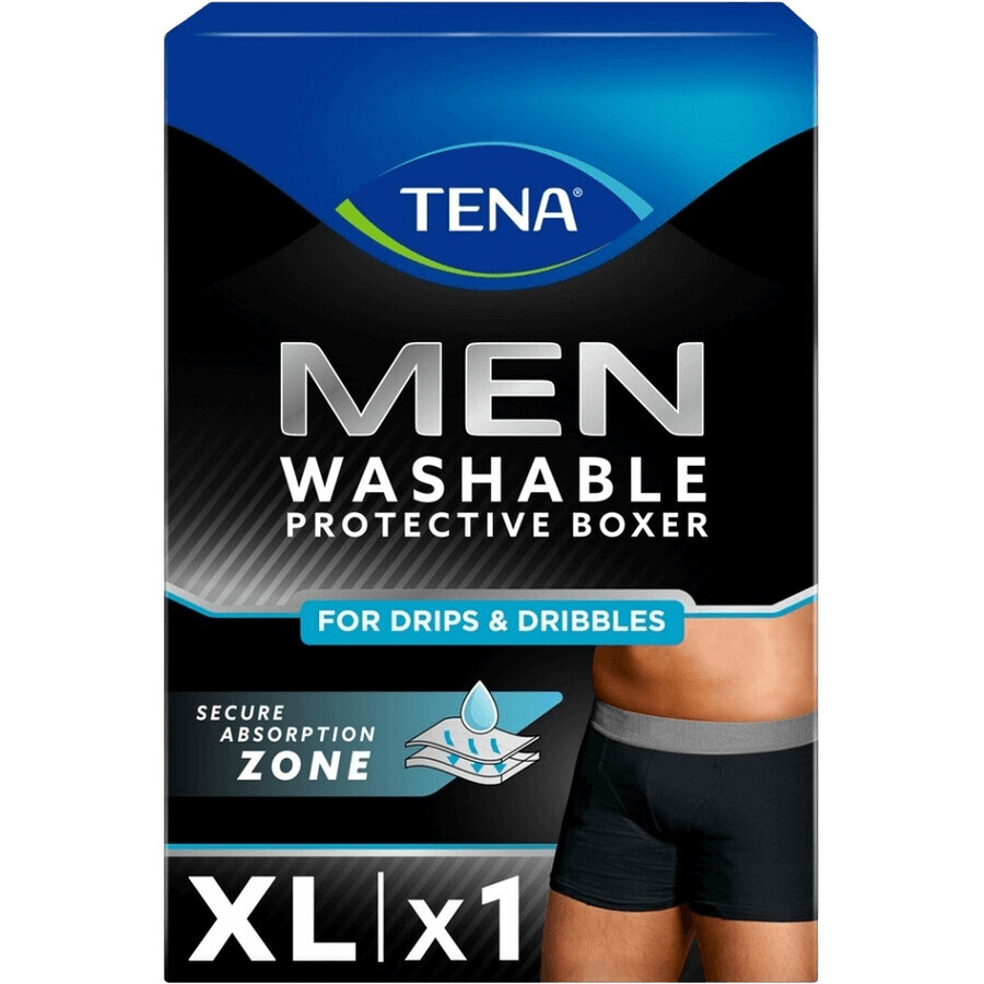 Tena Calzoncillos bóxer lavables para hombre calzoncillos bóxer negros para incontinencia XL