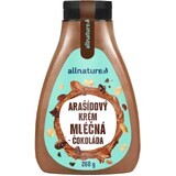 Allnature Cremă de arahide cu ciocolată cu lapte 260 g