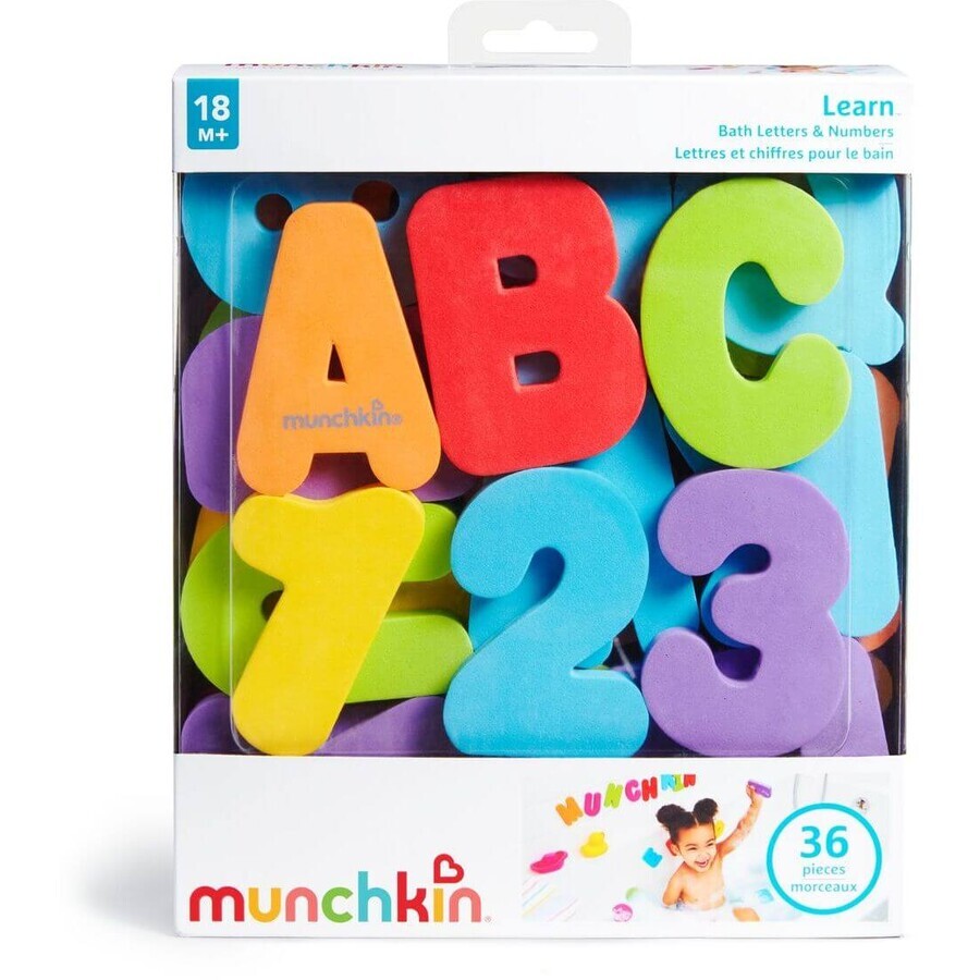 Munchkin bathroom letters and numbers 36 pieces