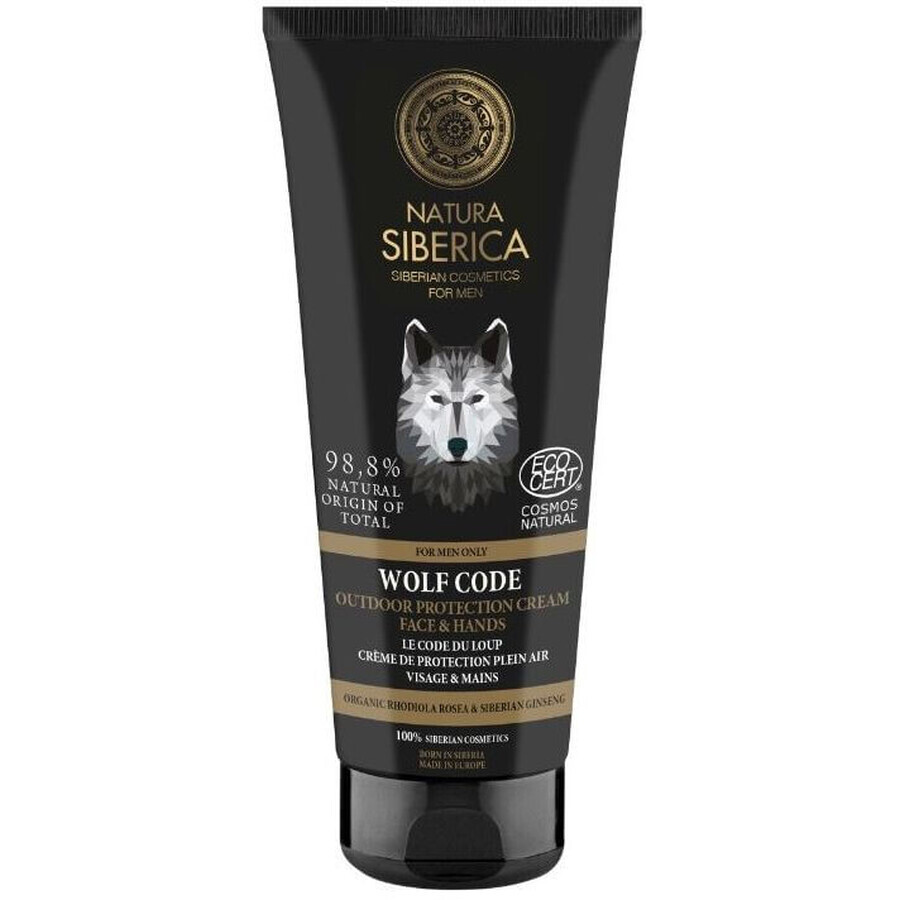 Natura Siberica Beschermende Gezichts- en Handcrème Wolf Code 80 ml