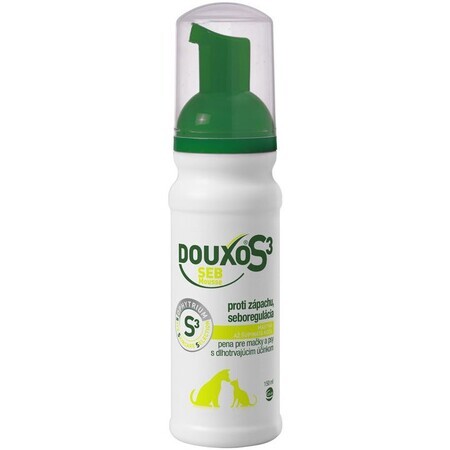 Douxo S3 Spumă Seb pentru câini și pisici, 150 ml