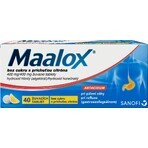 Maalox fără zahăr cu lămâie masticabil 40 comprimate