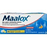 Maalox fără zahăr cu lămâie masticabil 40 comprimate