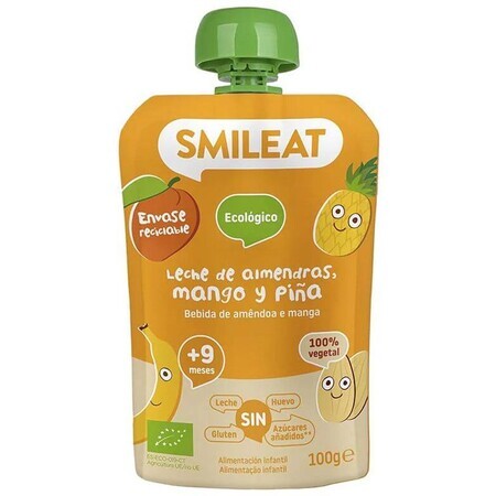 Smileat Organic almond, apple, pineapple, mango and banana milk pouch 9M+ 100 g