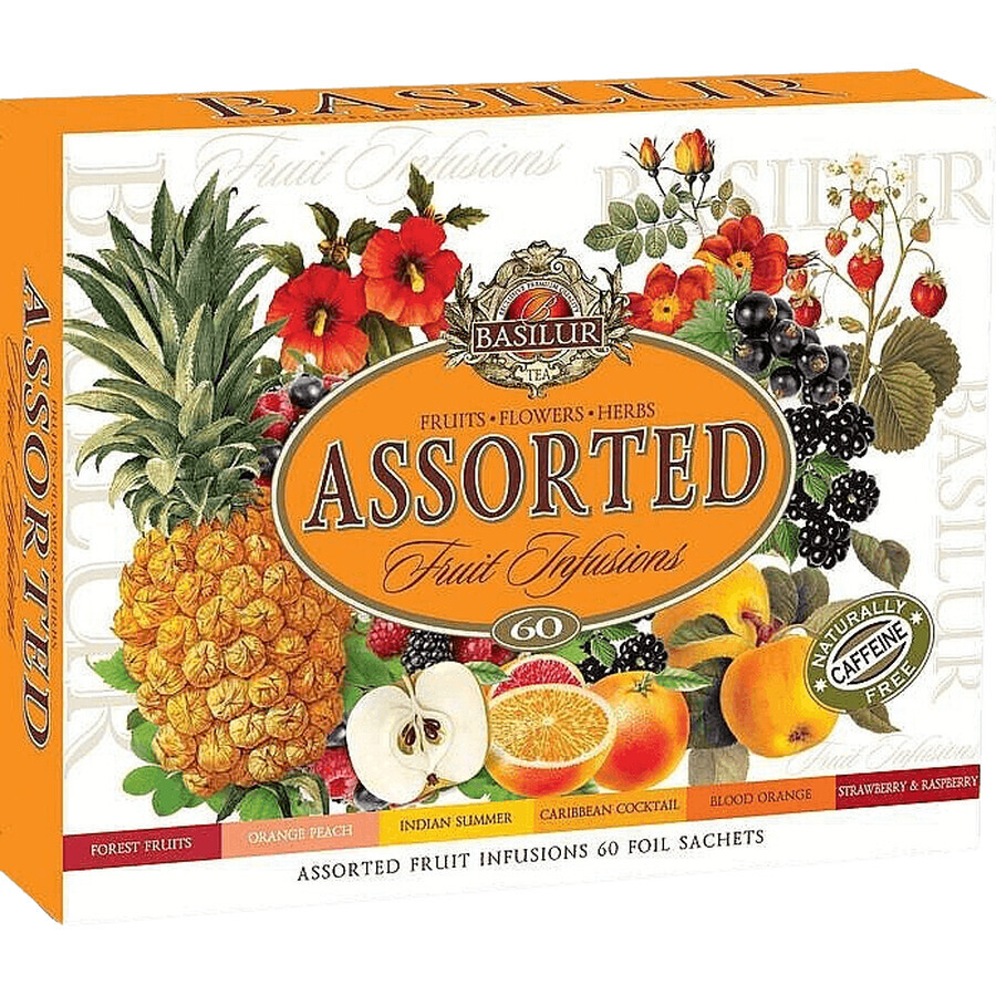 Infuzie de fructe Basilur pliculețe asortate 60 x 1,8 g