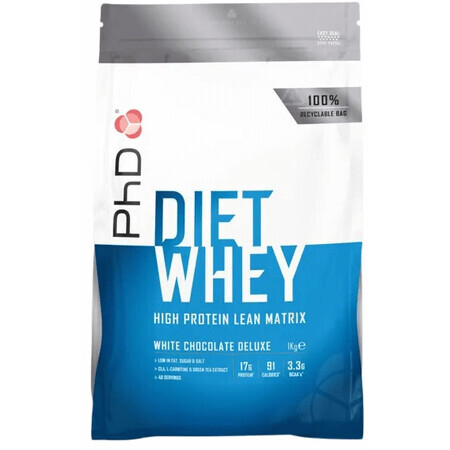 PhD Nutrition Diet Whey Ciocolată albă 1 kg