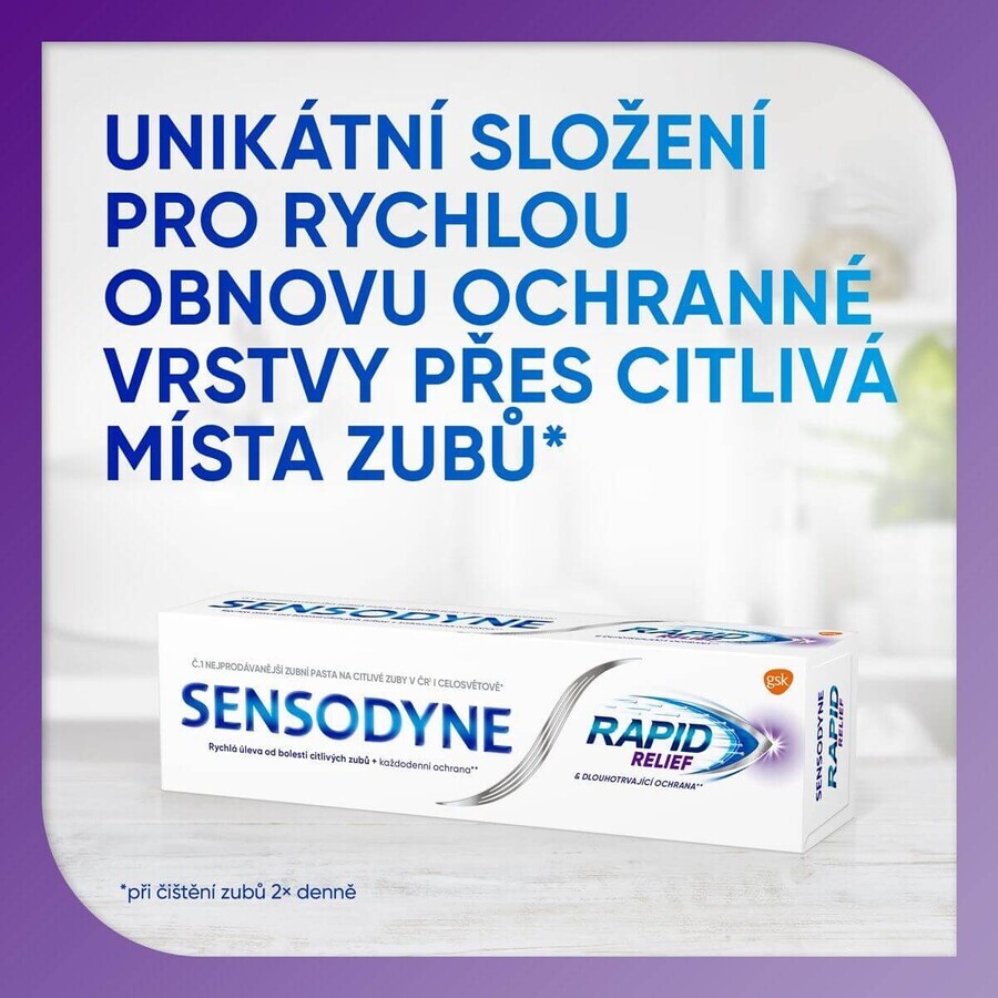 Sensodyne Pastă de dinți pentru dinți sensibili Rapid 3 x 75 ml