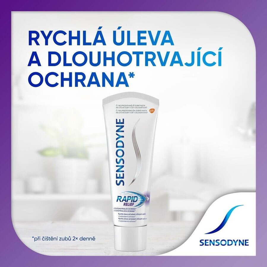 Sensodyne Pastă de dinți pentru dinți sensibili Rapid 3 x 75 ml