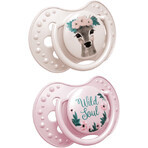 LOVI Dynamic Soothing Soother WILD SOUL, pentru fete 6-18m 2 buc