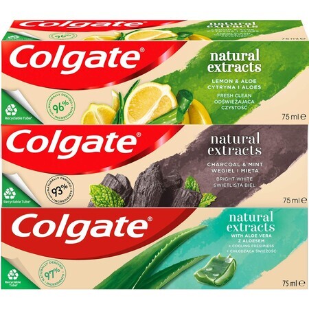 Pasta de dinți Colgate Natural Extracts Mix 3 x 75 ml