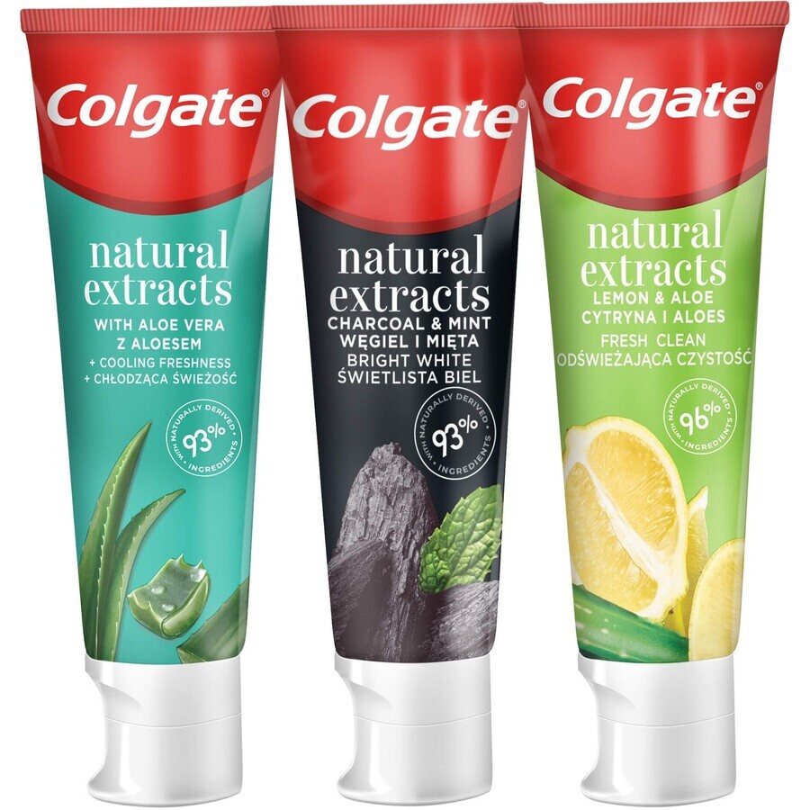 Pasta de dinți Colgate Natural Extracts Mix 3 x 75 ml