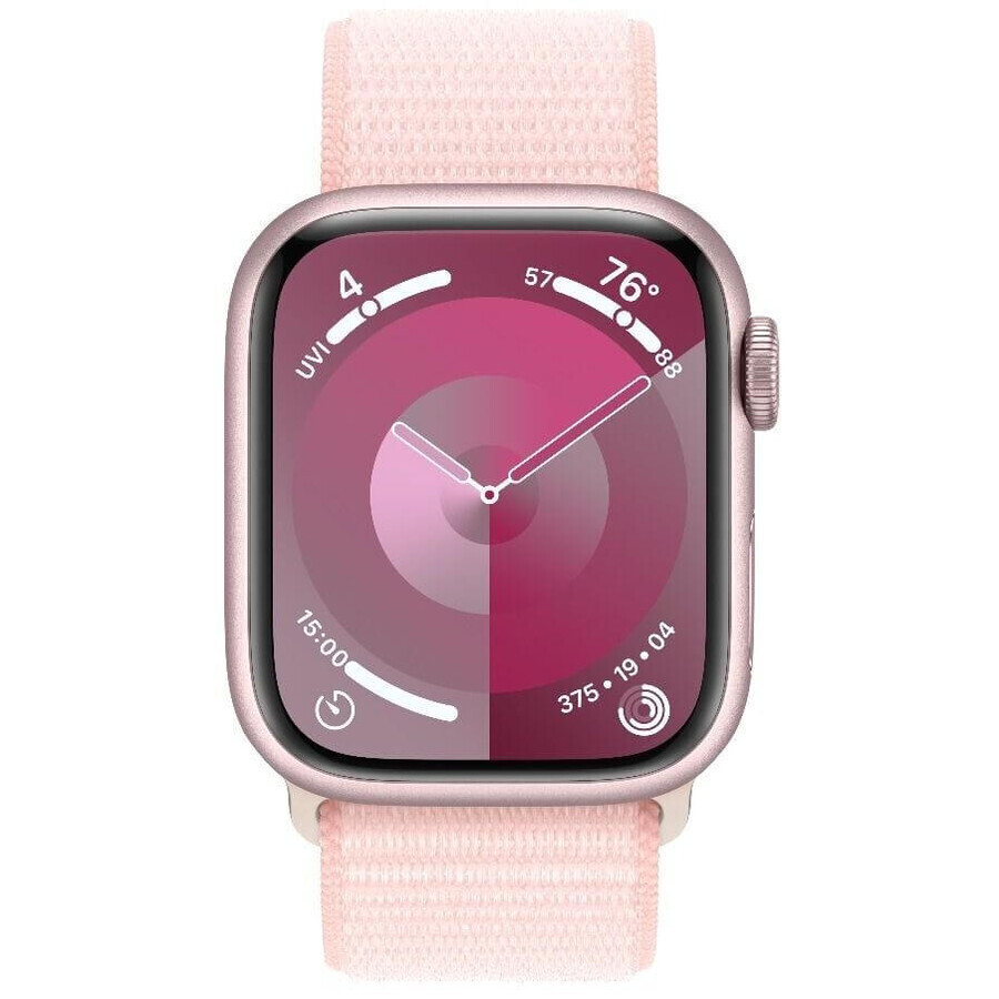 Apple Watch Series 9 GPS 41 mm, cassa in alluminio con cinturino sportivo, rosa