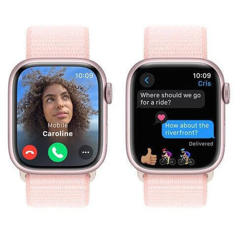 Apple Watch Series 9 GPS 41 mm, cassa in alluminio con cinturino sportivo, rosa