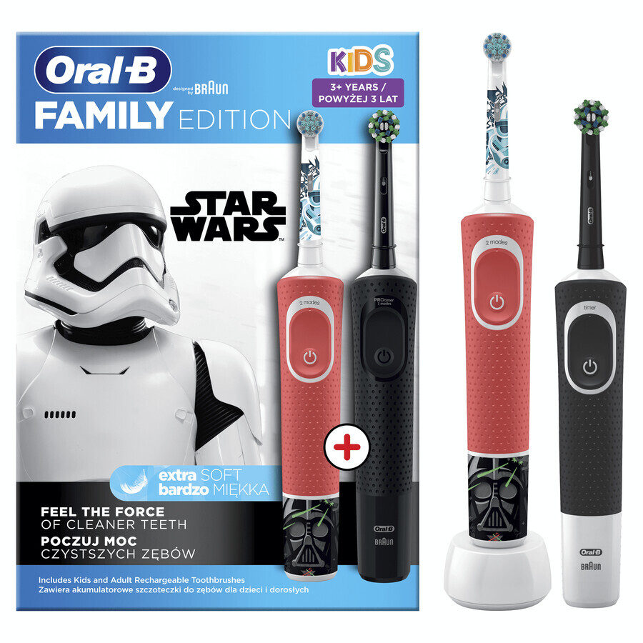 Oral-B Family - Vitality Pro Protect X D103 negru + D100 Starwars