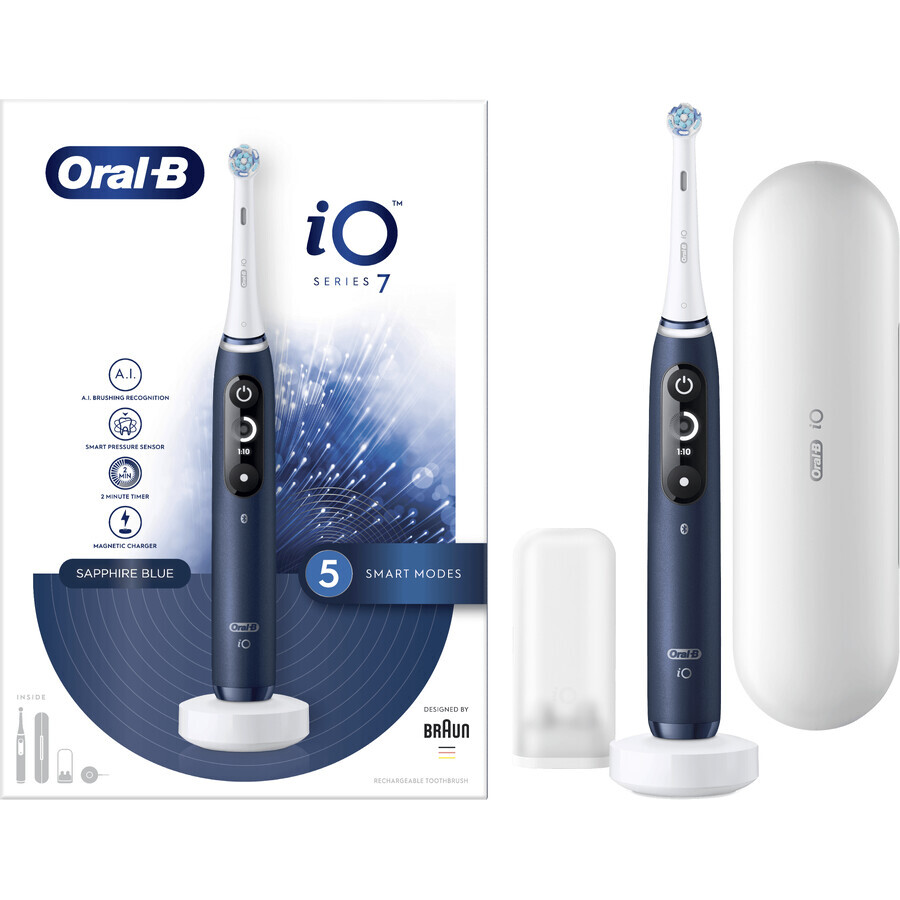 Oral-B EL.ZK iO Serie 7 Saphirblau + Halter + Reisetasche