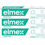 Elmex Sensitive pastă de dinți 3 x 75 ml