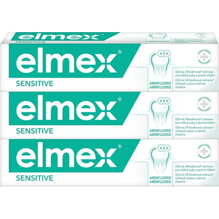 Elmex Sensitive pastă de dinți 3 x 75 ml