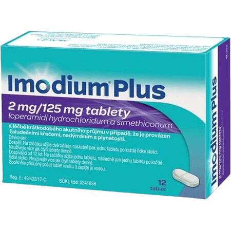 Imodium Plus 2mg/125mg tablets