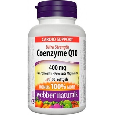 Webber Naturals Coenzima Q10 EXTRA FUERTE 60 cápsulas