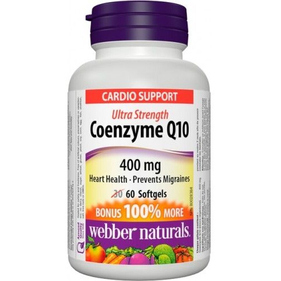 Webber Naturals Coenzima Q10 EXTRA FUERTE 60 cápsulas