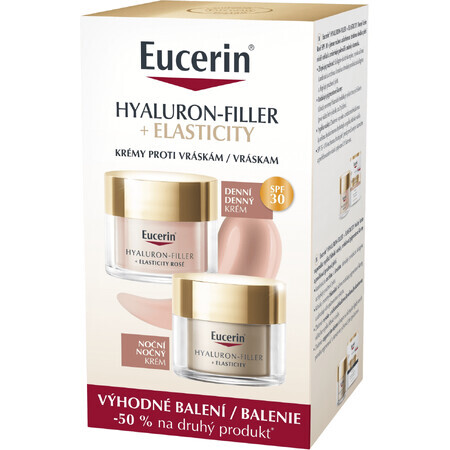 Eucerin Hyaluron-filler + Elasticity Rosé Day Cream SPF30 and Night Cream 2 x 50 ml