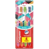 Colgate Twister Design Edition periuță de dinți moale 4 buc